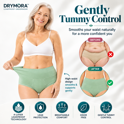 Drymora™ Leakproof High-Waist Brief | Discreet Protection & Everyday Comfort