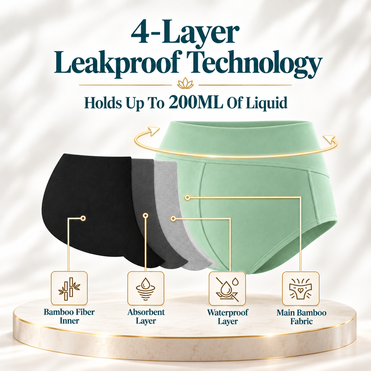 Drymora™ Leakproof High-Waist Brief | Discreet Protection & Everyday Comfort