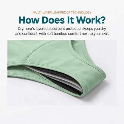 Drymora™ Leakproof High-Waist Brief | Discreet Protection & Everyday Comfort