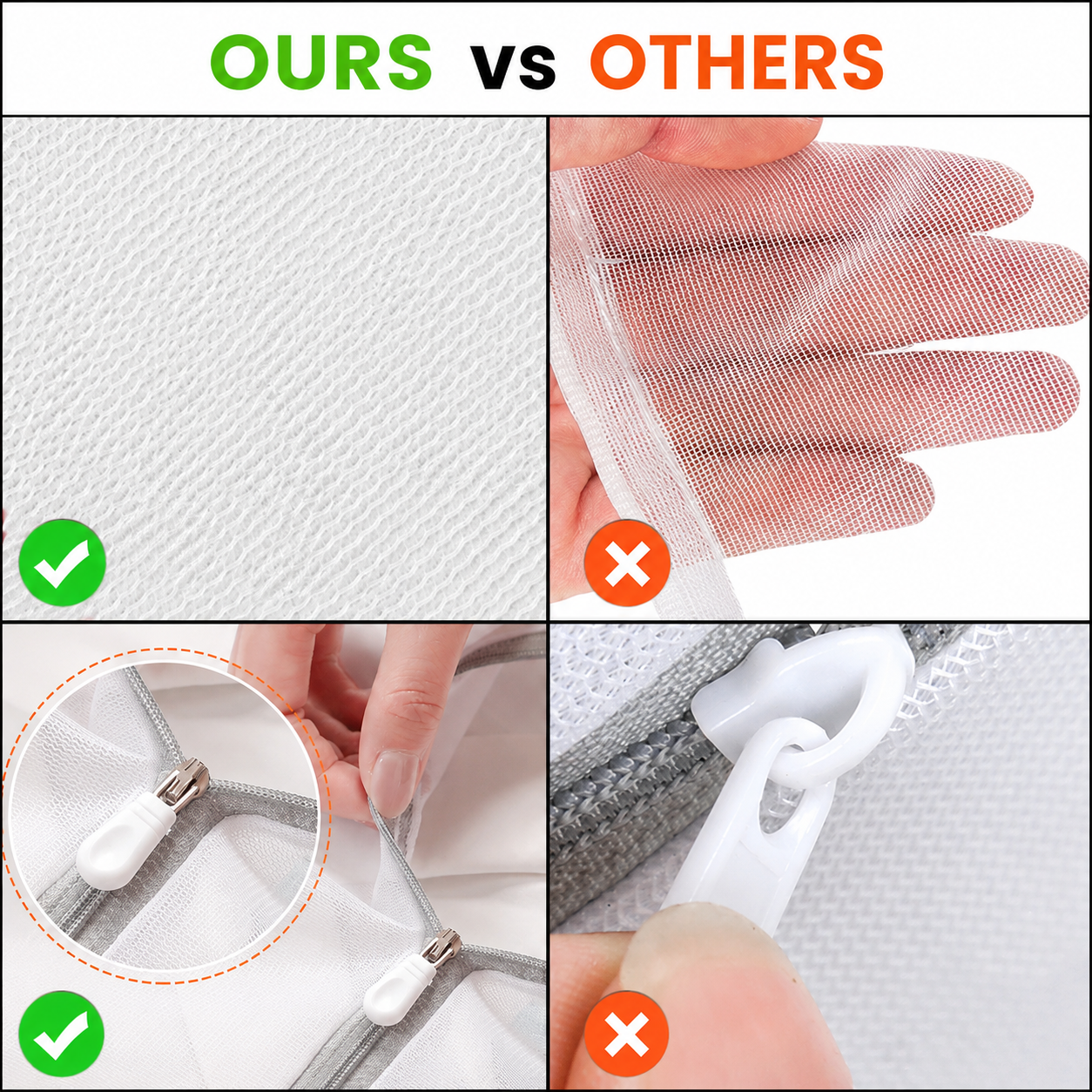 👗 WashSafe™ Fine Mesh Hidden Zipper Laundry Bag 🛡️ Protects Clothes from Snags, Tangles & Stretching