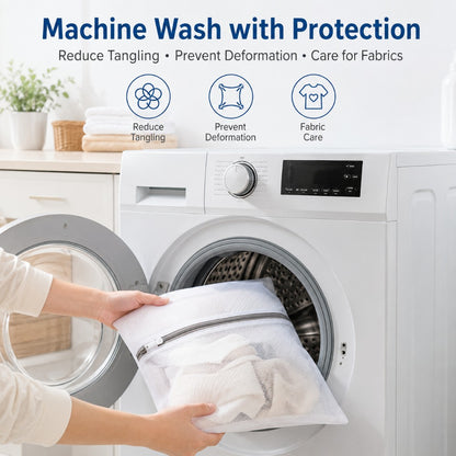👗 WashSafe™ Fine Mesh Hidden Zipper Laundry Bag 🛡️ Protects Clothes from Snags, Tangles & Stretching