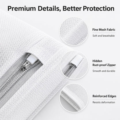 👗 WashSafe™ Fine Mesh Hidden Zipper Laundry Bag 🛡️ Protects Clothes from Snags, Tangles & Stretching