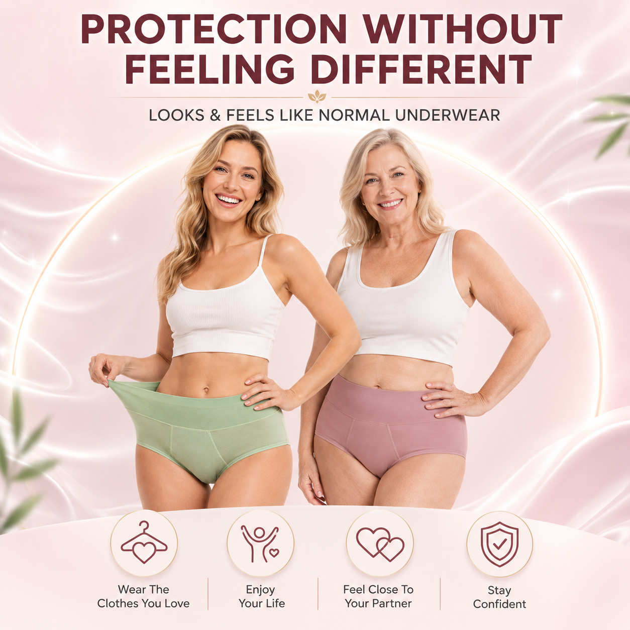 💥LAST DAY 70% OFF💥Drymora™ Premium Bamboo High-Waist Tummy-Control Leakproof Dual-Protection Underwear
