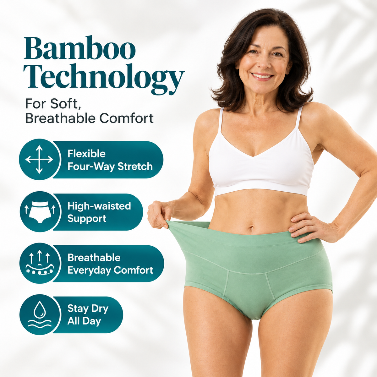 Drymora™ Leakproof High-Waist Brief | Discreet Protection & Everyday Comfort