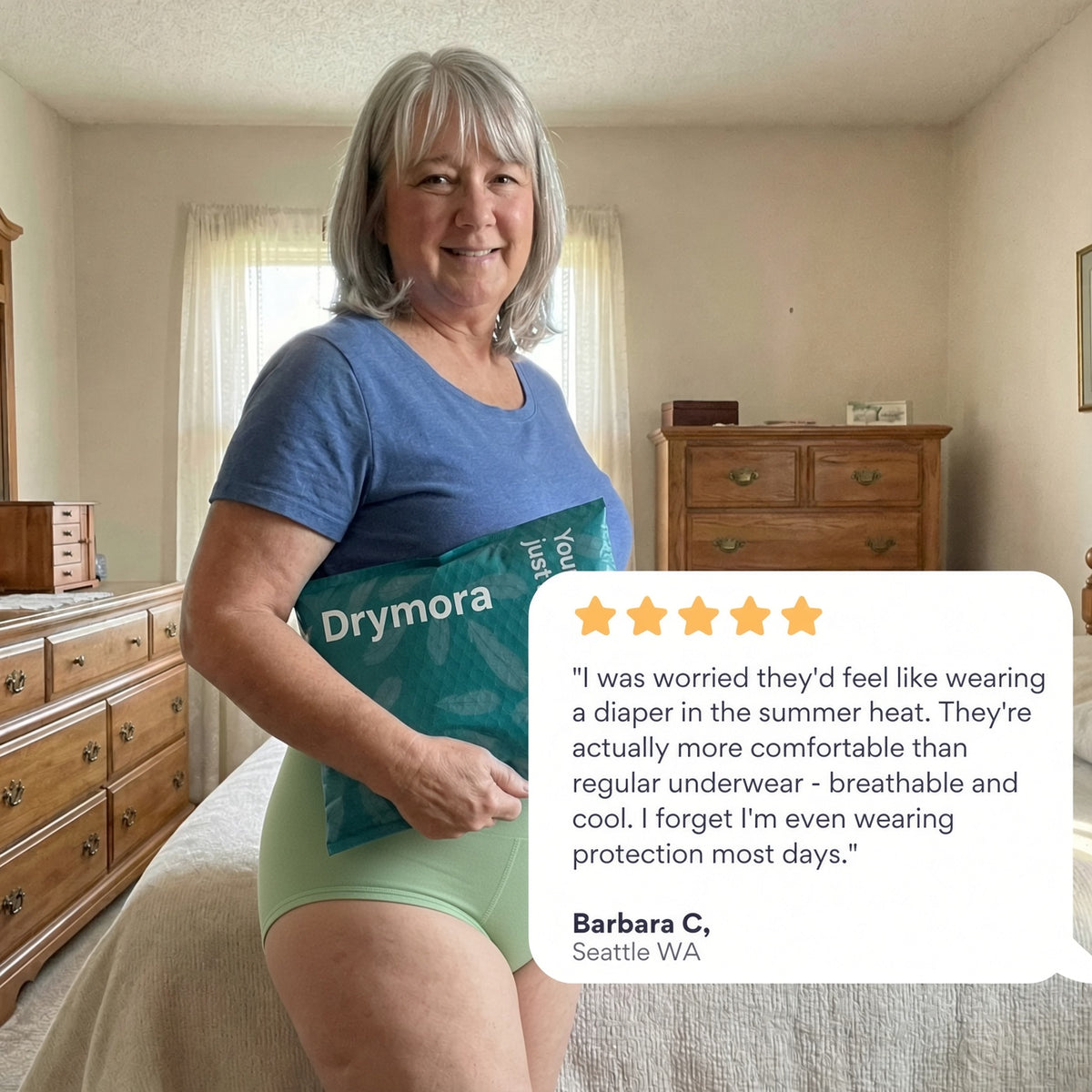 Drymora™ Leakproof High-Waist Brief | Discreet Protection & Everyday Comfort