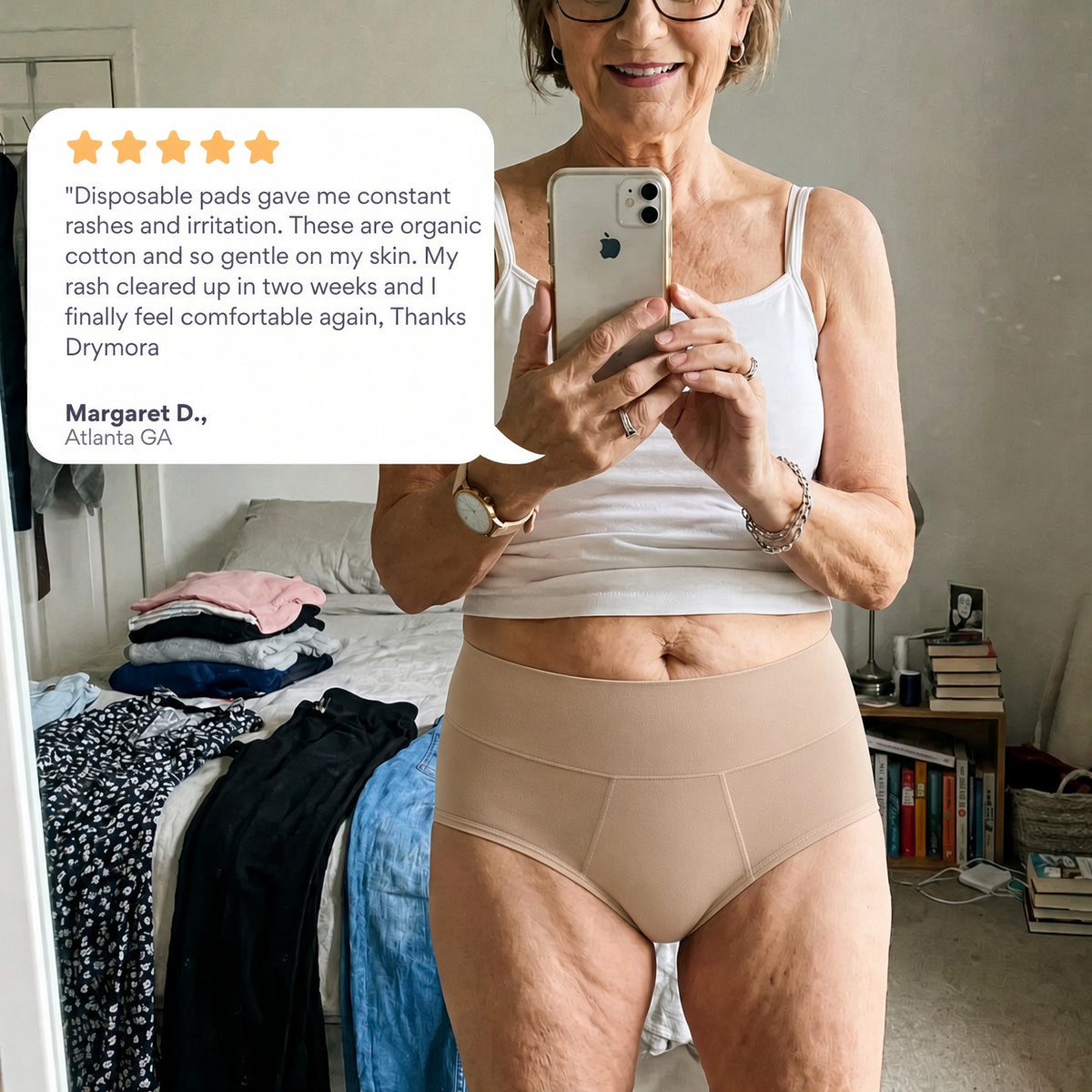 Drymora™ Leakproof High-Waist Brief | Discreet Protection & Everyday Comfort