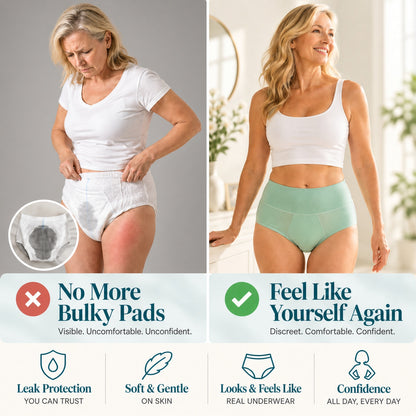 Drymora™ Leakproof High-Waist Brief | Discreet Protection & Everyday Comfort