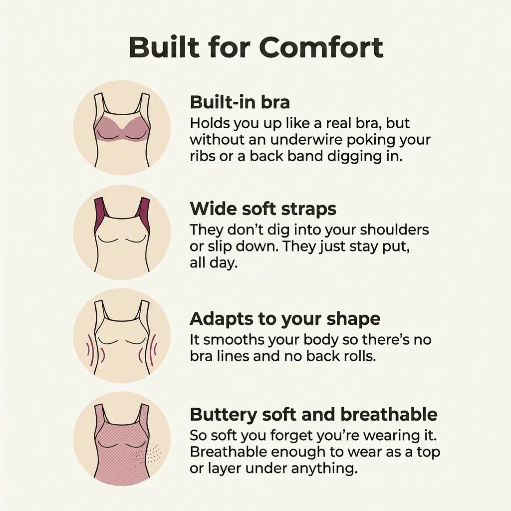 Erbloom™ SmoothEase Bra-Tank | Smoothing Comfort with Built-In Support