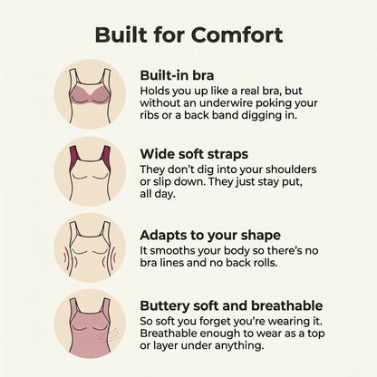 Erbloom™ SmoothEase Bra-Tank | Smoothing Comfort with Built-In Support