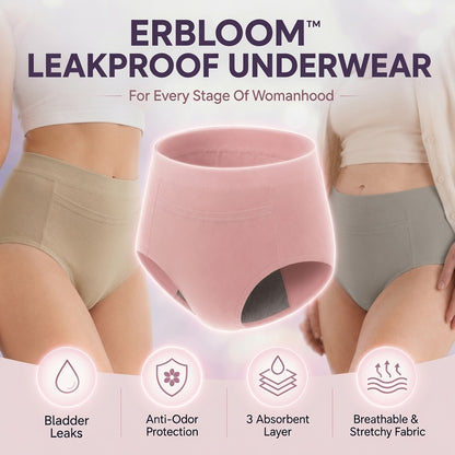 🔥LAST DAY 50% OFF🔥Erbloom™ Leakproof Underwear for Bladder Leaks, Heavy Periods & Overnight Protection